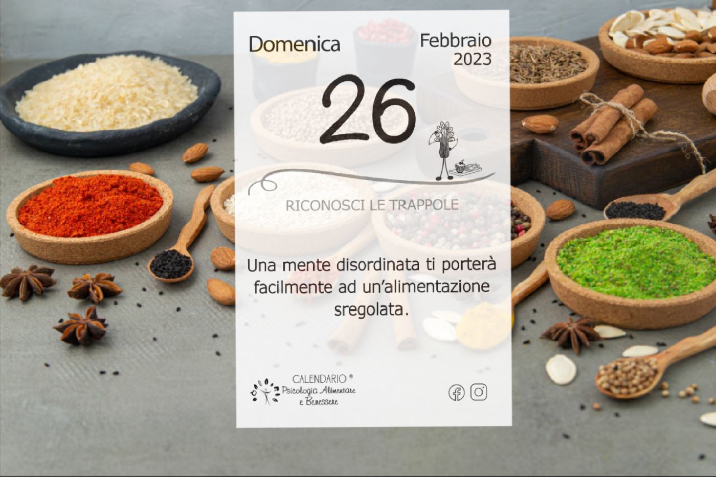 calendario psicologia alimentare 26 febbraio 2023